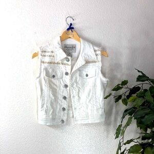American Rag White Denim Vest